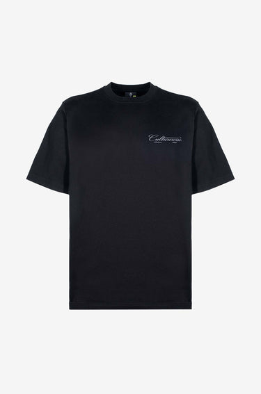 Camiseta negra Crursive logo Classic Gris Culturewise