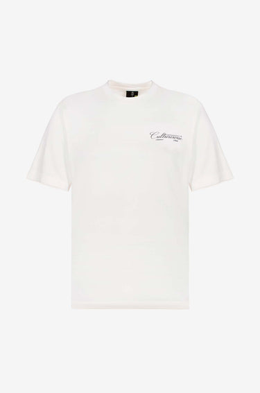 Camiseta blanca Crursive logo Classic verde Culturewise