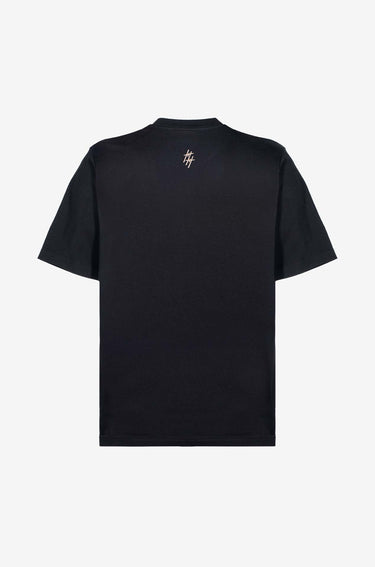Camiseta negra Crursive logo Classic Beige