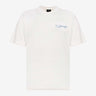 Camiseta blanca Crursive logo Classic azul Culturewise