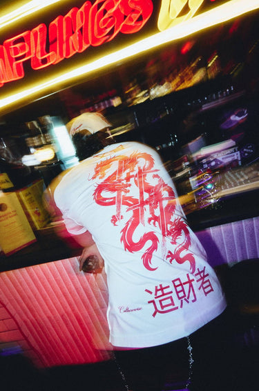 Camiseta Blanca Japan Dragon